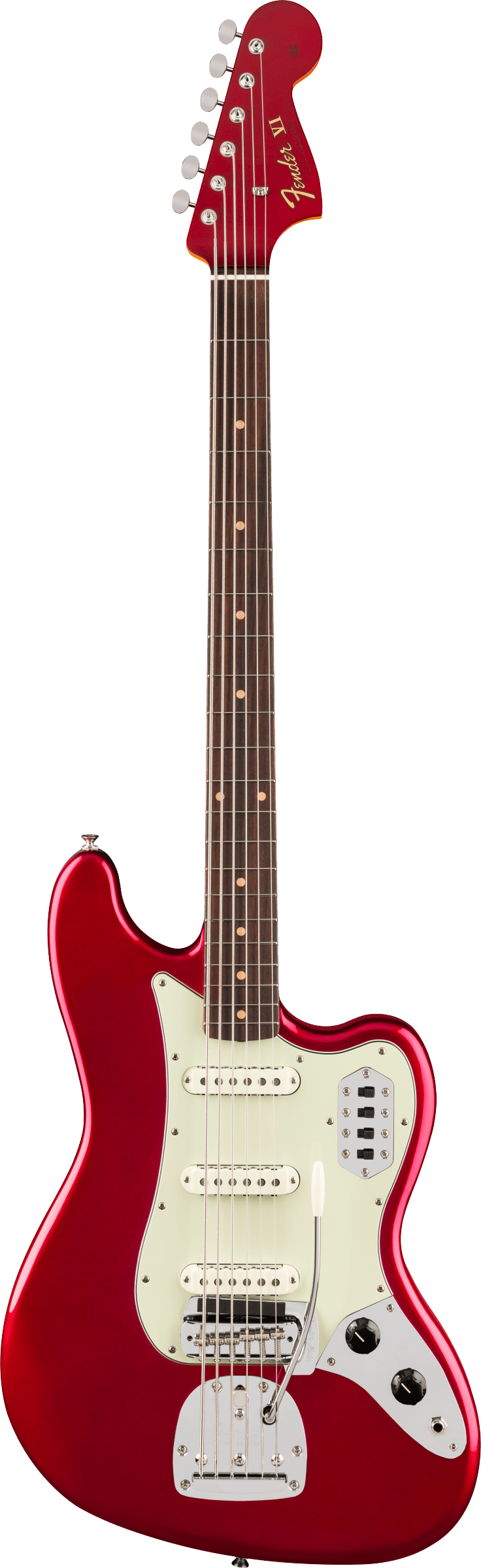Fender Vintera® III Early '60s Bass VI, Rosewood Fingerboard, Candy Apple Red, Electric Bass Guitar - Fair Deal Music