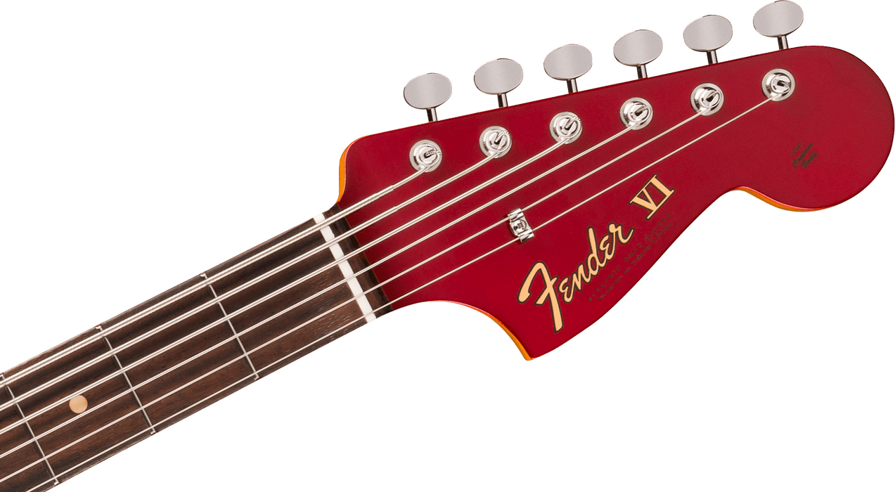 Fender Vintera® III Early '60s Bass VI, Rosewood Fingerboard, Candy Apple Red, Electric Bass Guitar - Fair Deal Music