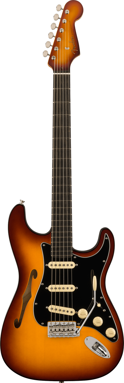 Fender Suona Stratocaster Thinline, Violin Burst, Electric Guitar - Fair Deal Music