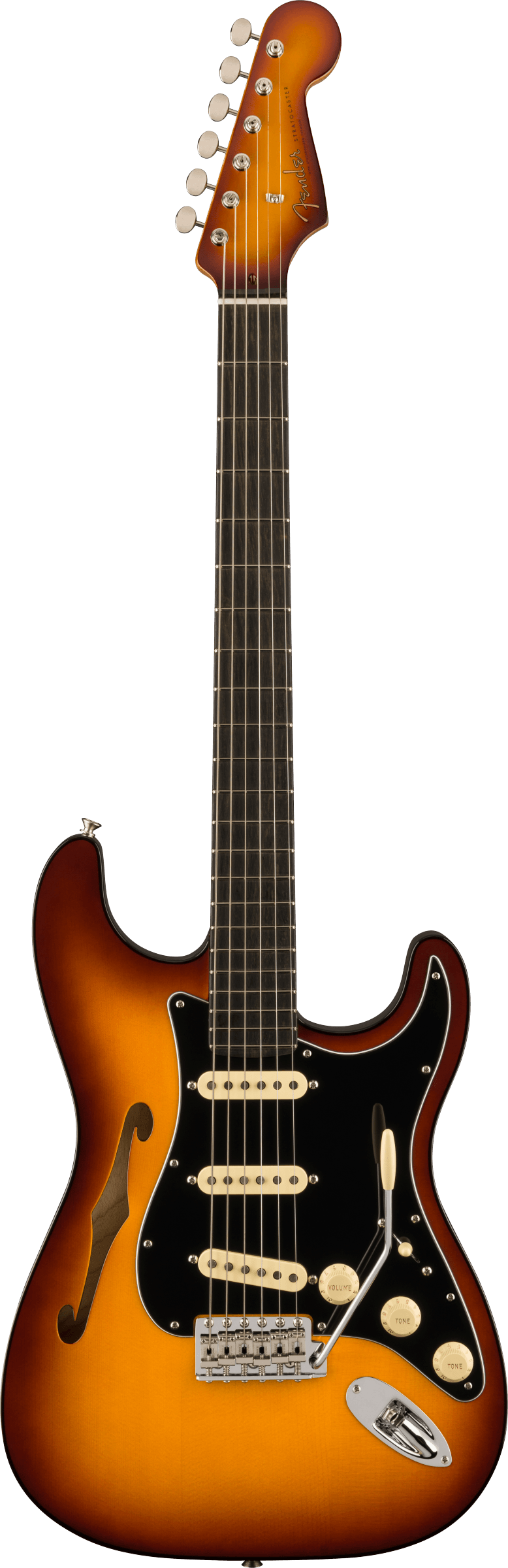 Fender Suona Stratocaster Thinline, Violin Burst, Electric Guitar