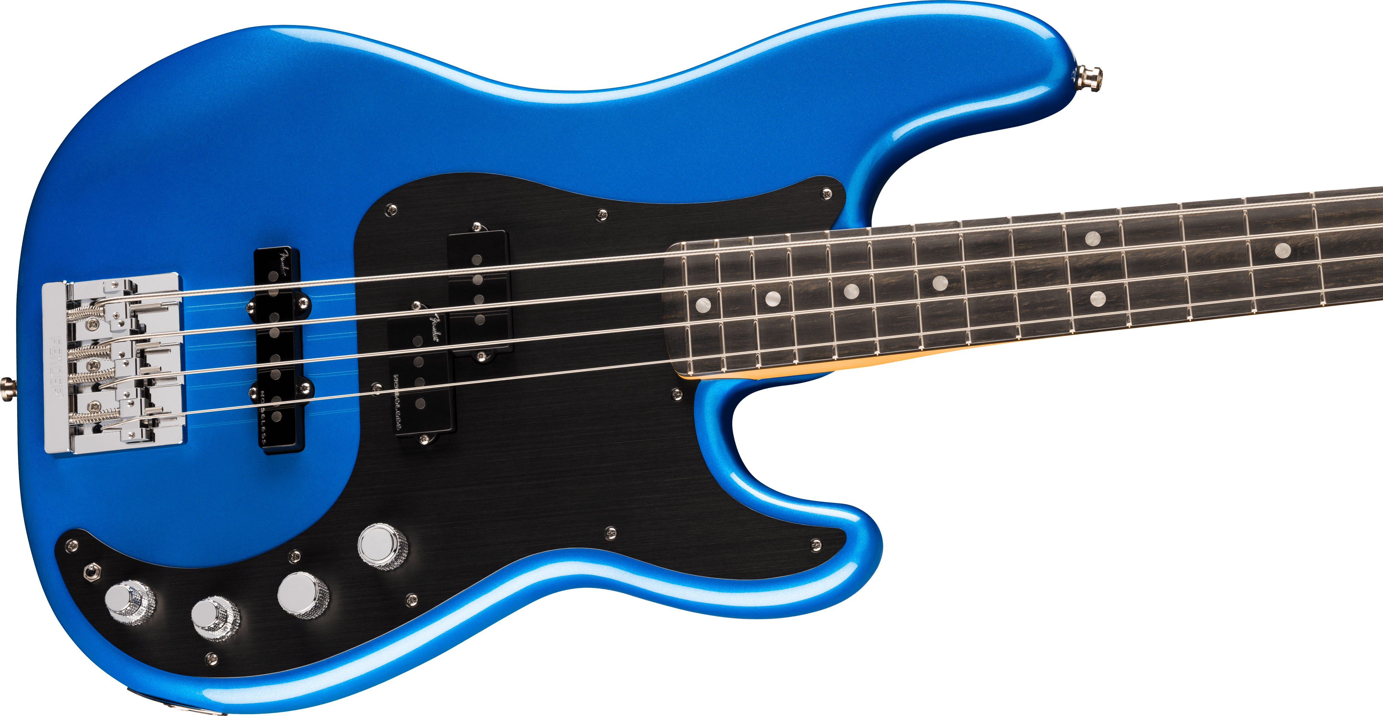 Fender American Ultra II Precision Bass®, Ebony Fingerboard, Noble Blue, Electric Bass - Fair Deal Music
