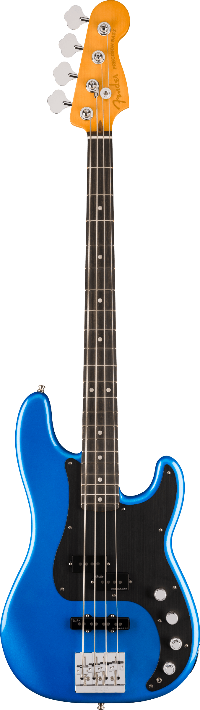 Fender American Ultra II Precision Bass®, Ebony Fingerboard, Noble Blue, Electric Bass - Fair Deal Music