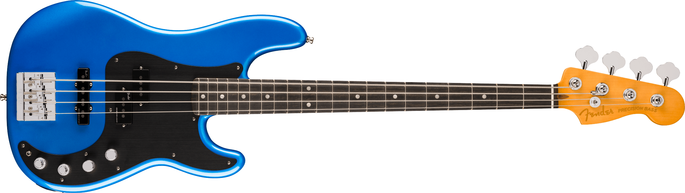 Fender American Ultra II Precision Bass®, Ebony Fingerboard, Noble Blue, Electric Bass - Fair Deal Music