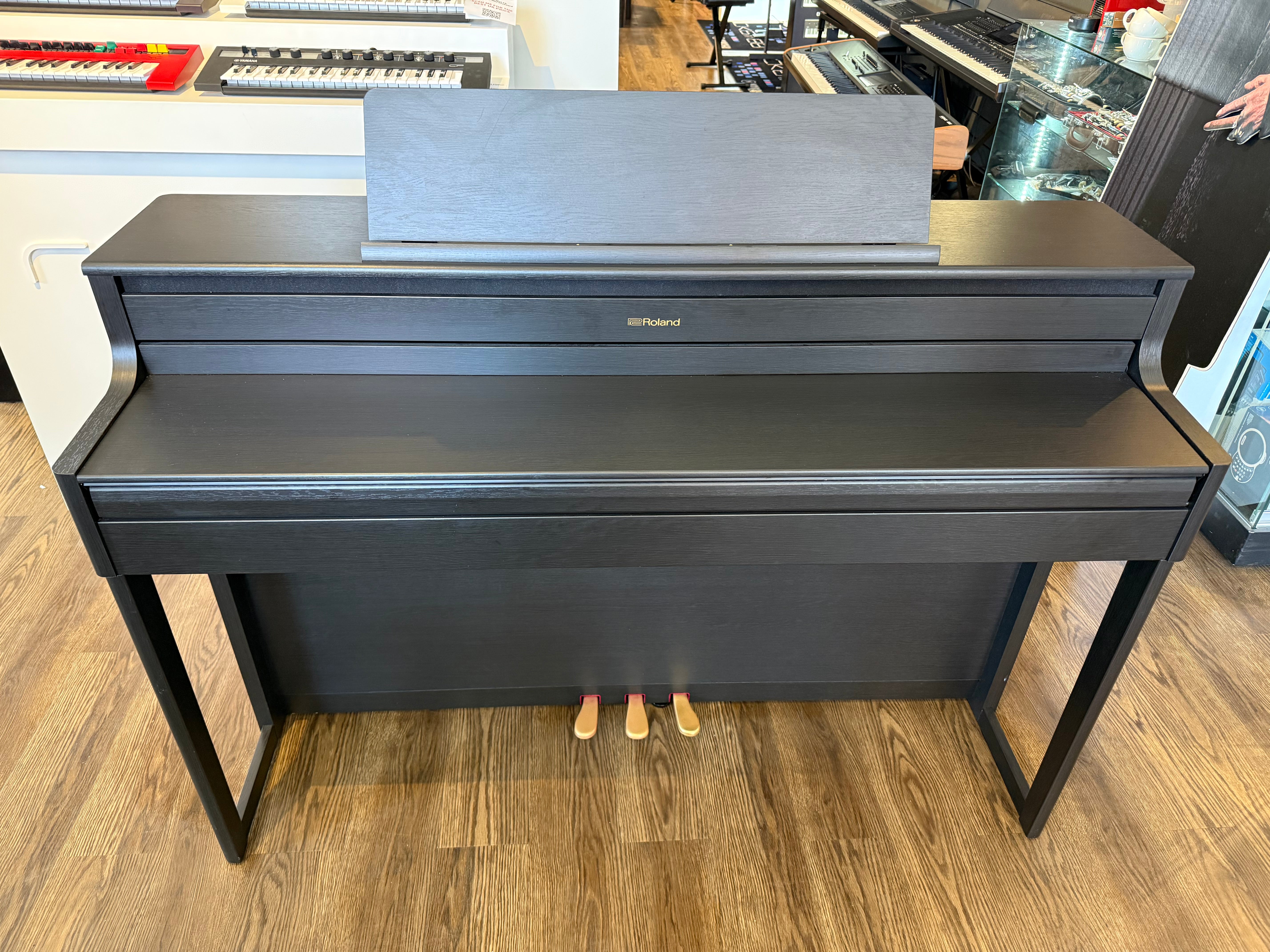 Roland HP704-CH Digital Upright Piano Charcoal Black Used - Free Local Delivery - Fair Deal Music
