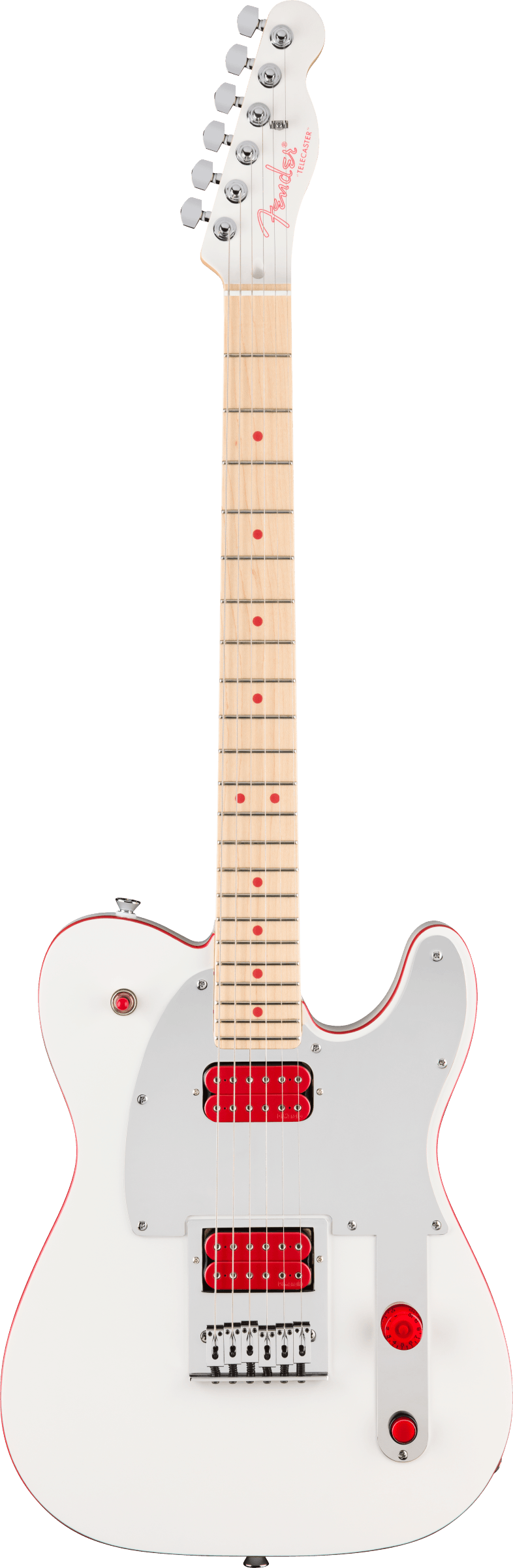 Fender John 5 Ghost Telecaster Electric Guitar, Arctic White