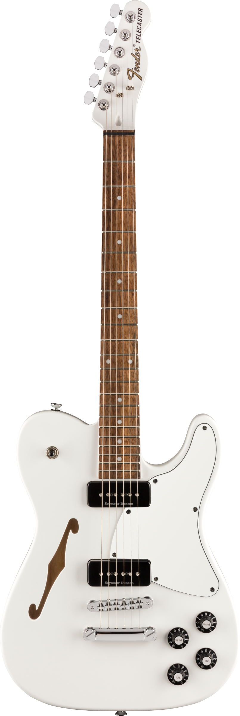 Fender Jim Adkins JA-90 Telecaster Thinline, White, Open Box - Fair Deal Music