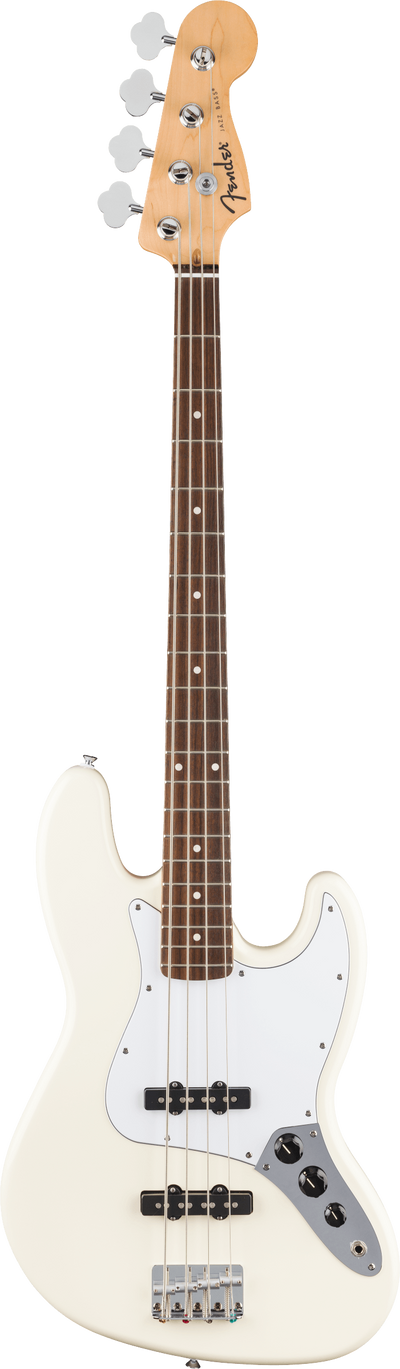 Fender Standard Jazz Bass, Olympic White, Electric Bass Guitar - Fair Deal Music