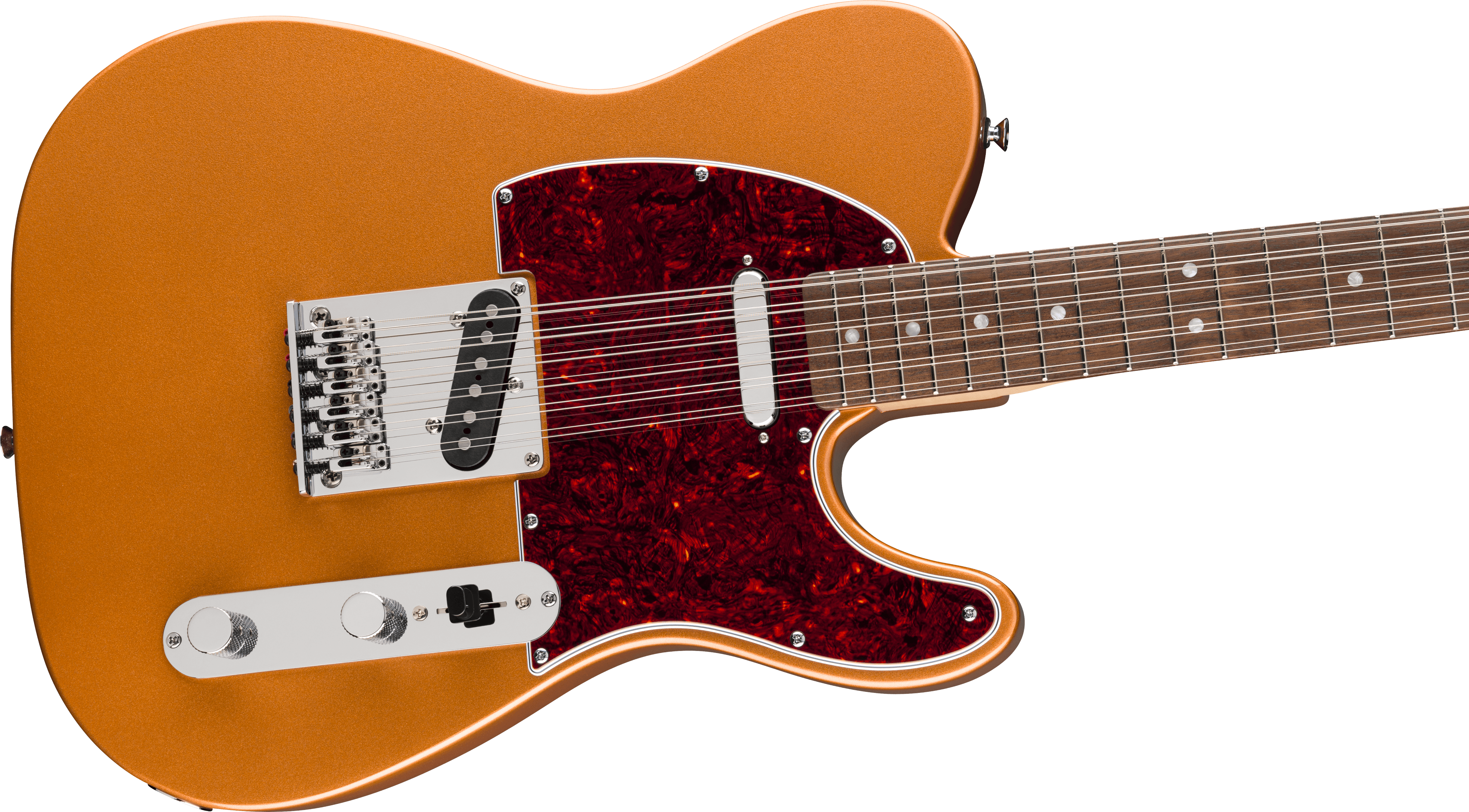 EMBARGO 08/09/26 Squier Paranormal Troy Van Leeuwen Telecaster® XII, Laurel Fingerboard, Tortoiseshell Pickguard, Copper - Fair Deal Music