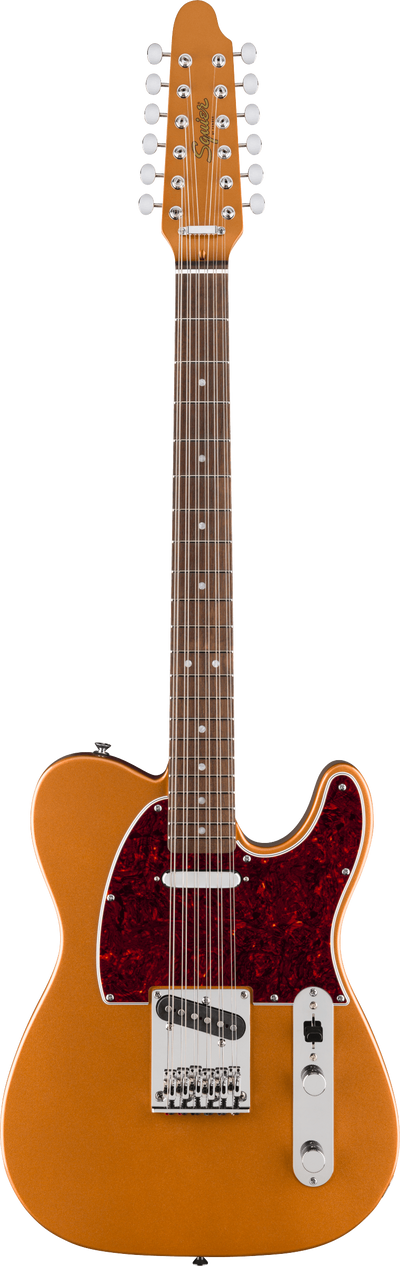 EMBARGO 08/09/26 Squier Paranormal Troy Van Leeuwen Telecaster® XII, Laurel Fingerboard, Tortoiseshell Pickguard, Copper - Fair Deal Music