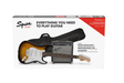Squier Stratocaster Pack, LRL, Brown Sunburst, Gig Bag, 10G, Open Box - Fair Deal Music