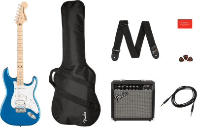 Squier Affinity Series® Stratocaster® HSS Pack with Frontman 15g Amp and Gig Bag - Fair Deal Music