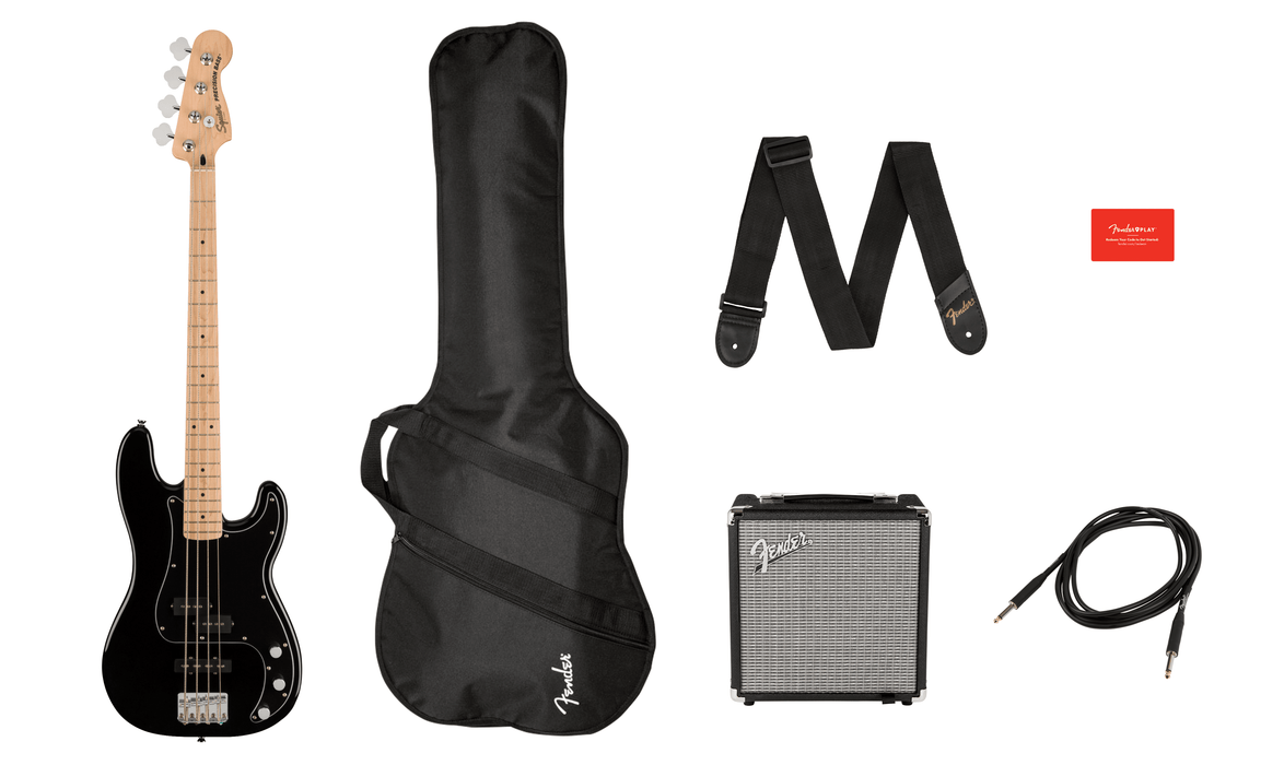Squier Affinity Series® Precision Bass® PJ Pack with Gigbag and Rumble 15 amp - Fair Deal Music