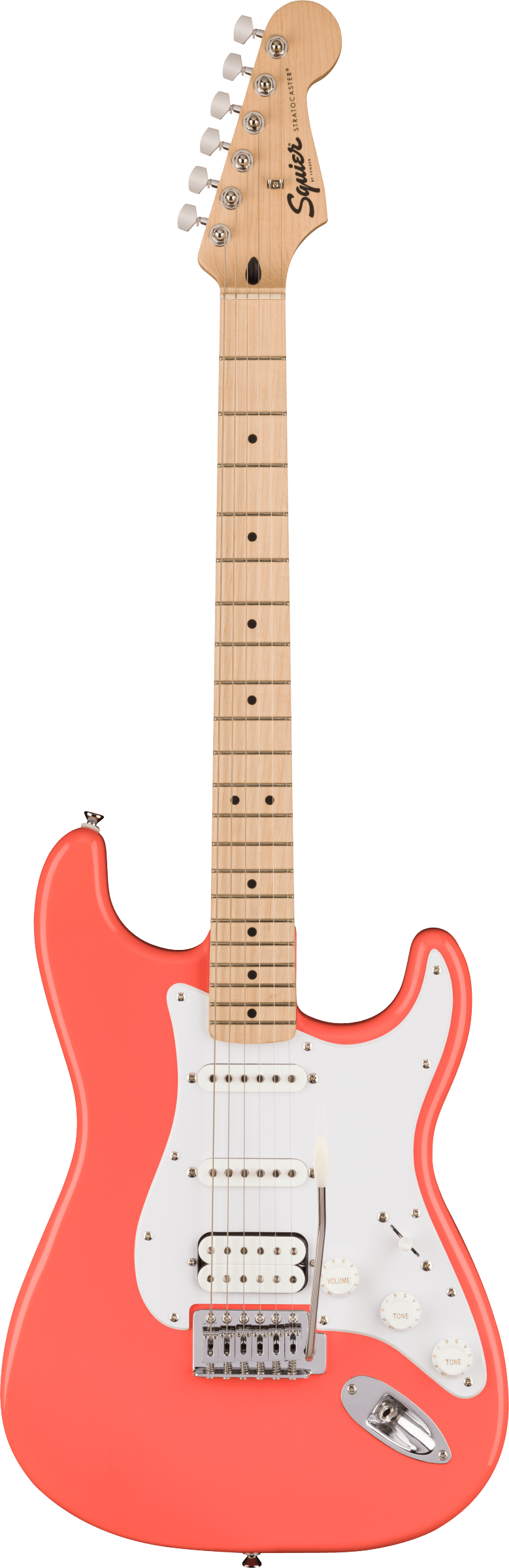 Squier Sonic Stratocaster HSS, Tahitian Coral - Fair Deal Music