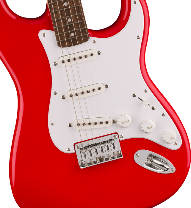 Squier Sonic® Stratocaster® HT, Laurel Fingerboard, White Pickguard, Torino Red, Electric Guitar - Fair Deal Music