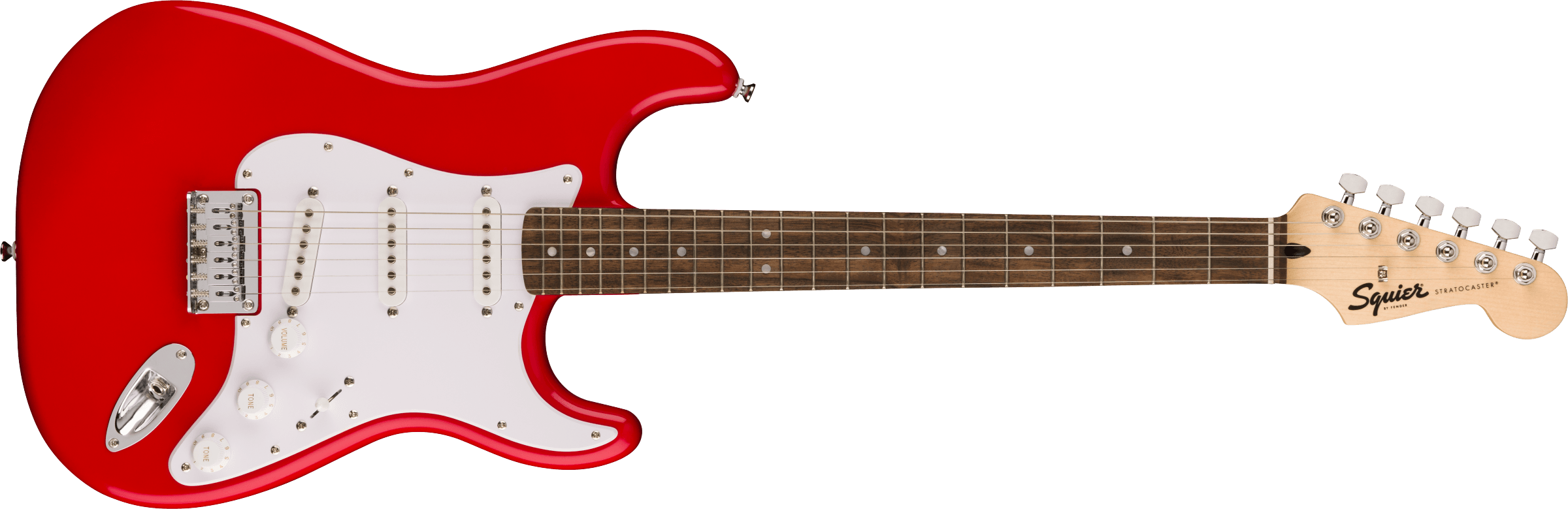 Squier Sonic® Stratocaster® HT, Laurel Fingerboard, White Pickguard, Torino Red, Electric Guitar - Fair Deal Music