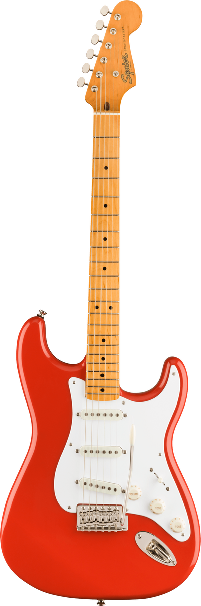 Squier Classic Vibe '50s Stratocaster Electric Guitar , Maple Fingerboard, Fiesta Red - Fair Deal Music