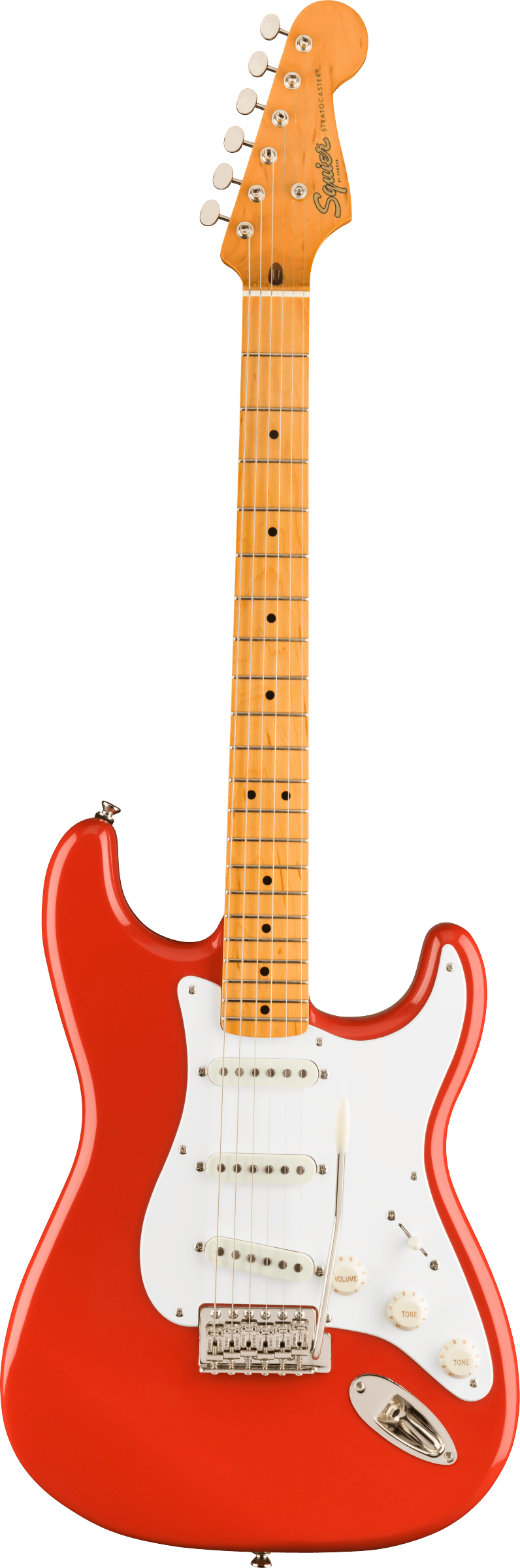 Squier Classic Vibe '50s Stratocaster Electric Guitar , Maple Fingerboard, Fiesta Red - Fair Deal Music