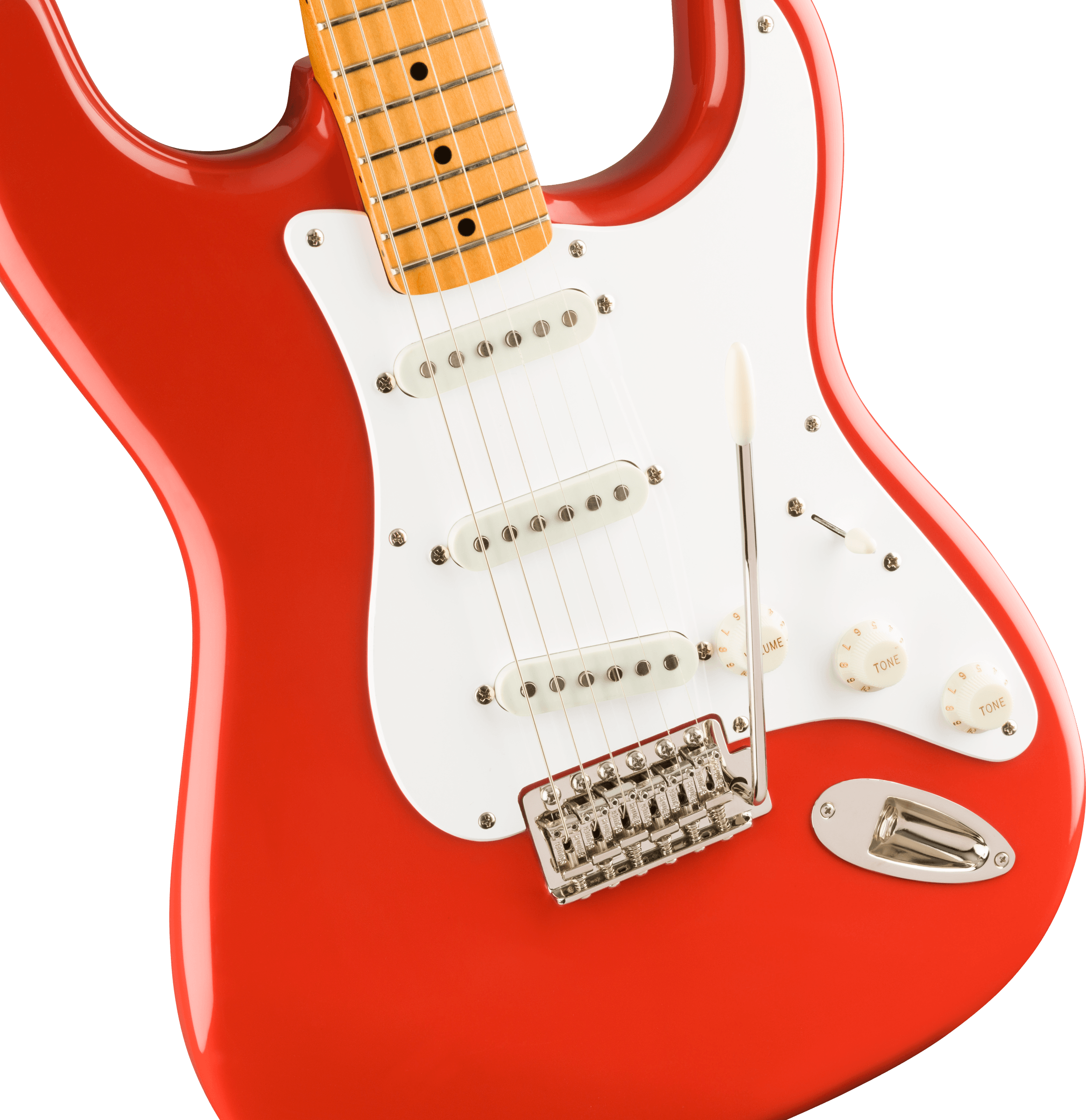 Squier Classic Vibe '50s Stratocaster Electric Guitar , Maple Fingerboard, Fiesta Red - Fair Deal Music