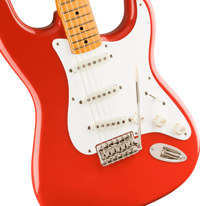 Squier Classic Vibe '50s Stratocaster Electric Guitar , Maple Fingerboard, Fiesta Red - Fair Deal Music