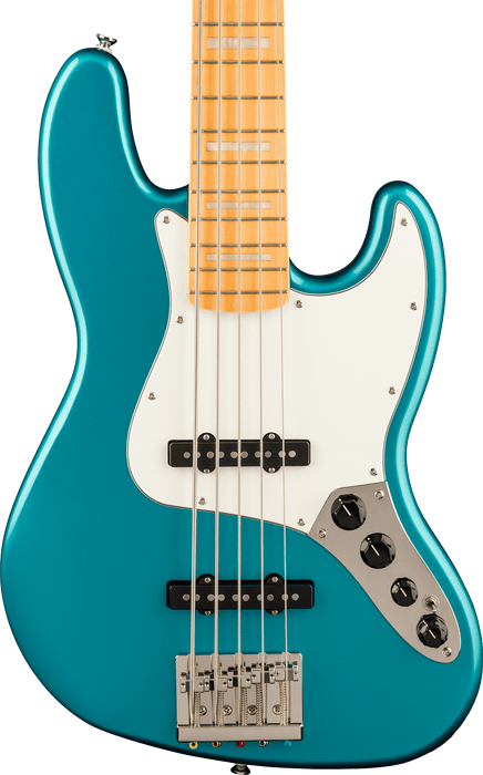 Squier Classic Vibe Active '70s Jazz Bass, Maple Fingerboard, Parchment Pickguard, Ocean Turquoise - Fair Deal Music