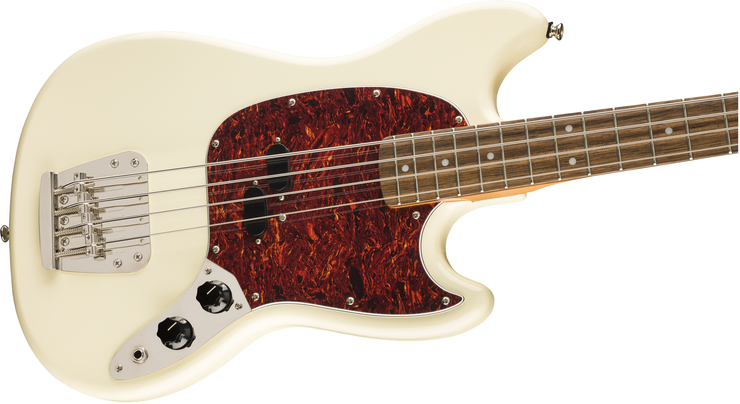 Squier Classic Vibe '60s Mustang® Bass, Laurel Fingerboard, Olympic White - Fair Deal Music