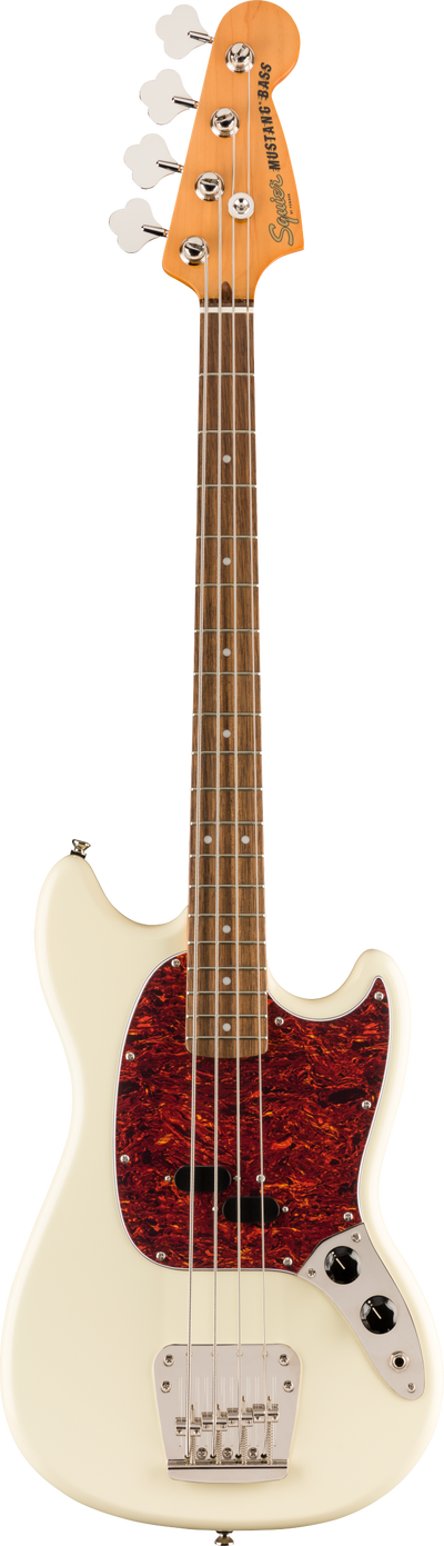 Squier Classic Vibe '60s Mustang® Bass, Laurel Fingerboard, Olympic White - Fair Deal Music