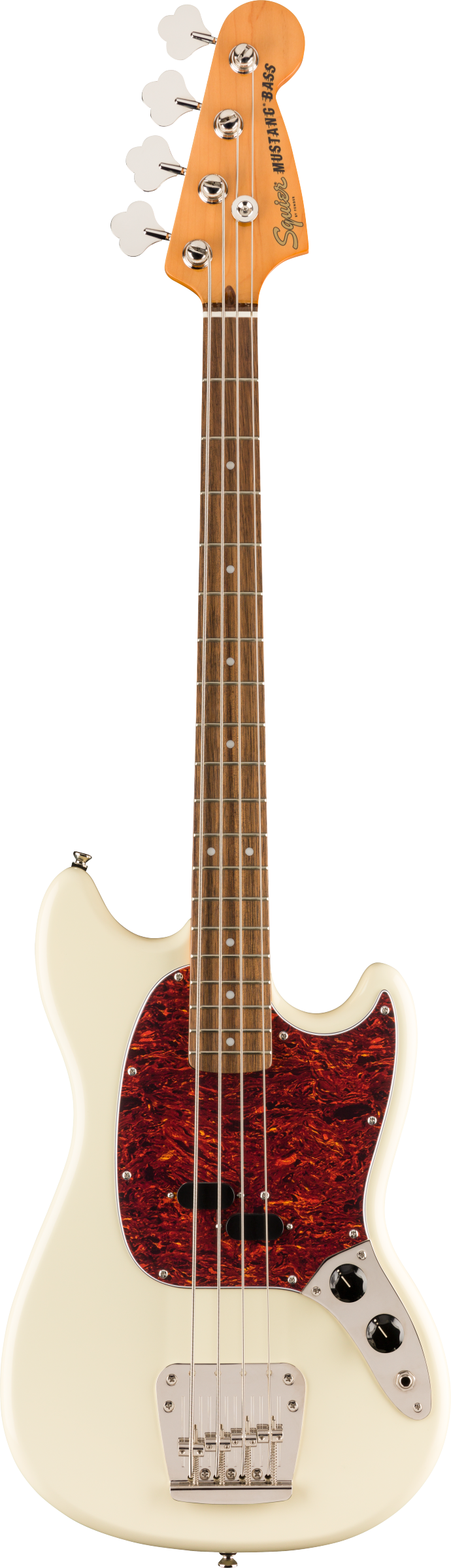 Squier Classic Vibe '60s Mustang® Bass, Laurel Fingerboard, Olympic White - Fair Deal Music