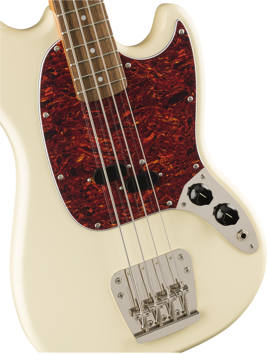 Squier Classic Vibe '60s Mustang® Bass, Laurel Fingerboard, Olympic White - Fair Deal Music