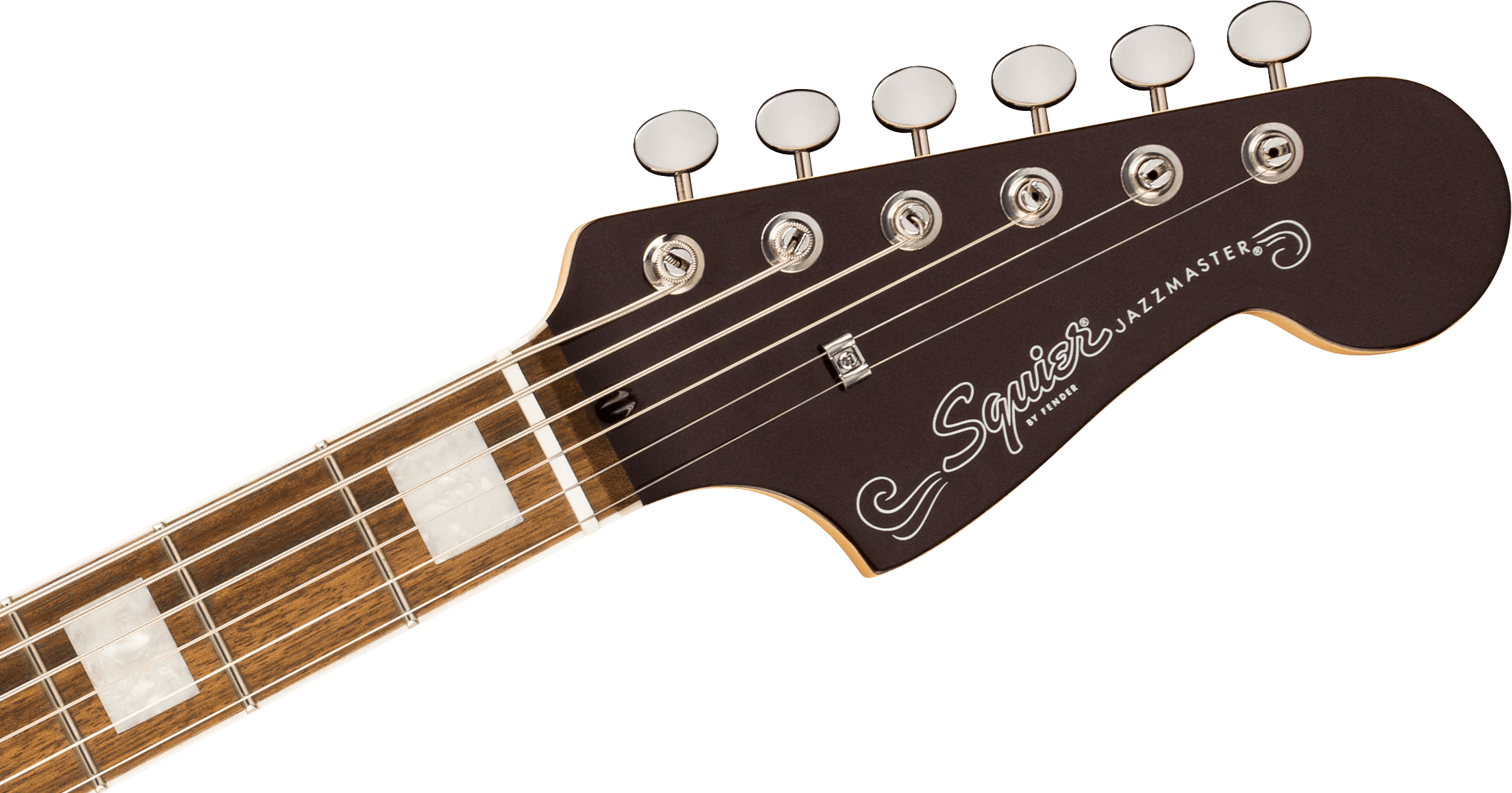 Squier Paranormal Baritone Jazzmaster® HH, Laurel Fingerboard, Black Pickguard, Oxblood - Fair Deal Music