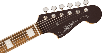 Squier Paranormal Baritone Jazzmaster® HH, Laurel Fingerboard, Black Pickguard, Oxblood - Fair Deal Music