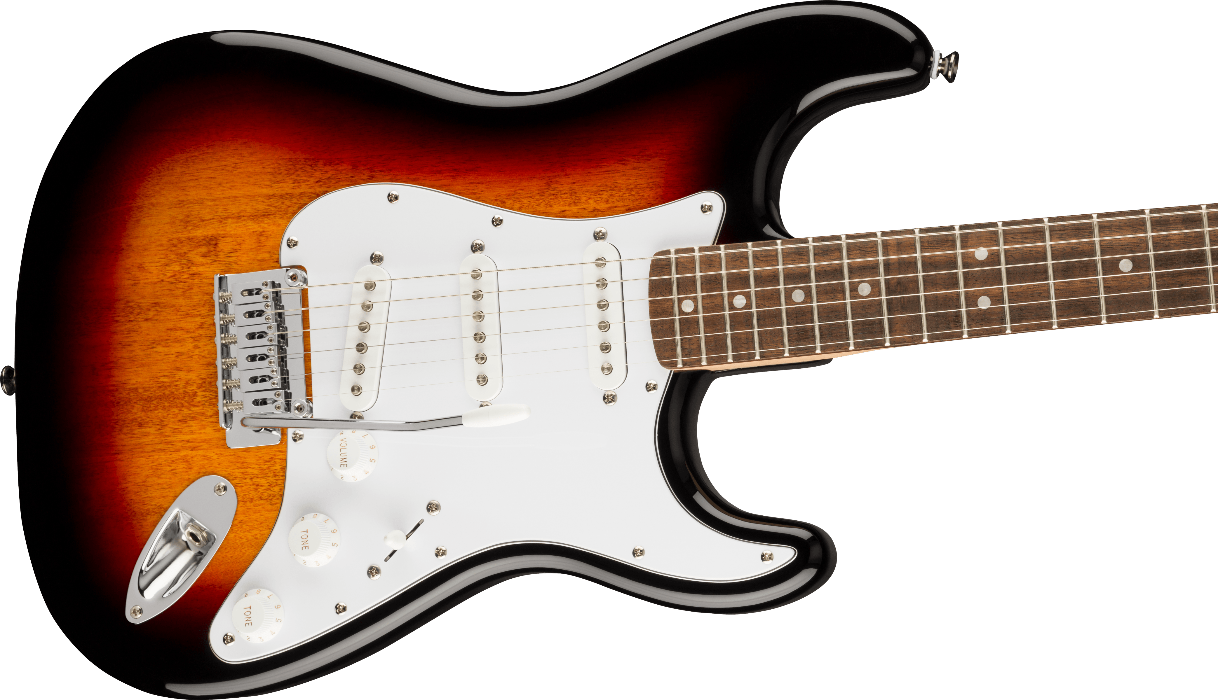 Squier Affinity Series® Stratocaster®, Laurel Fingerboard, White Pickguard, 3-Color Sunburst - Fair Deal Music