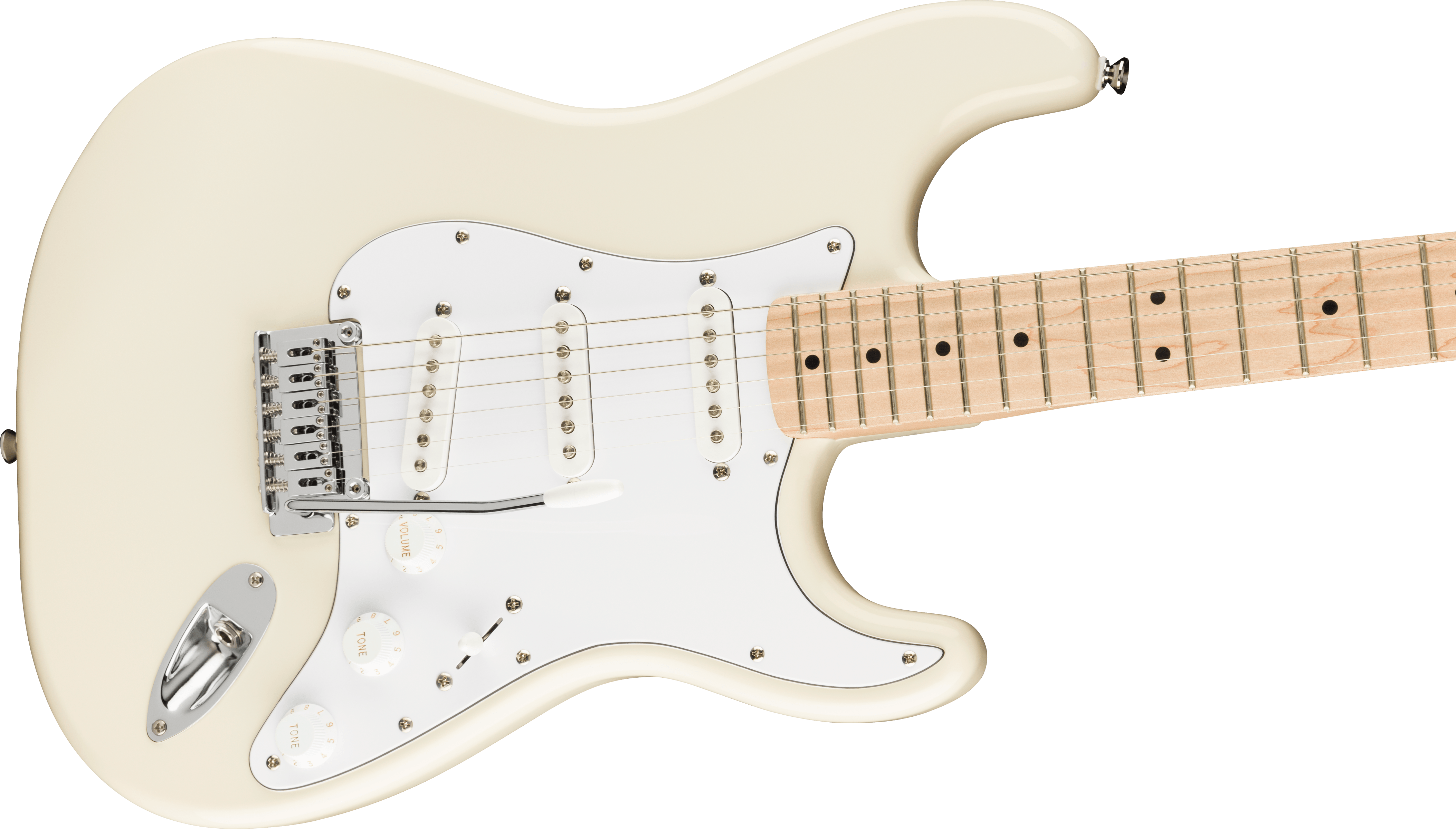 Squier Affinity Series® Stratocaster®, Maple Fingerboard, White Pickguard, Olympic White - Fair Deal Music