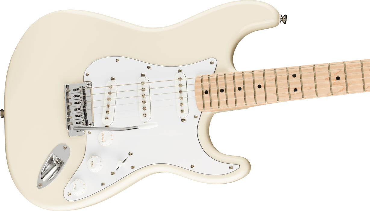 Squier Affinity Series® Stratocaster®, Maple Fingerboard, White Pickguard, Olympic White - Fair Deal Music
