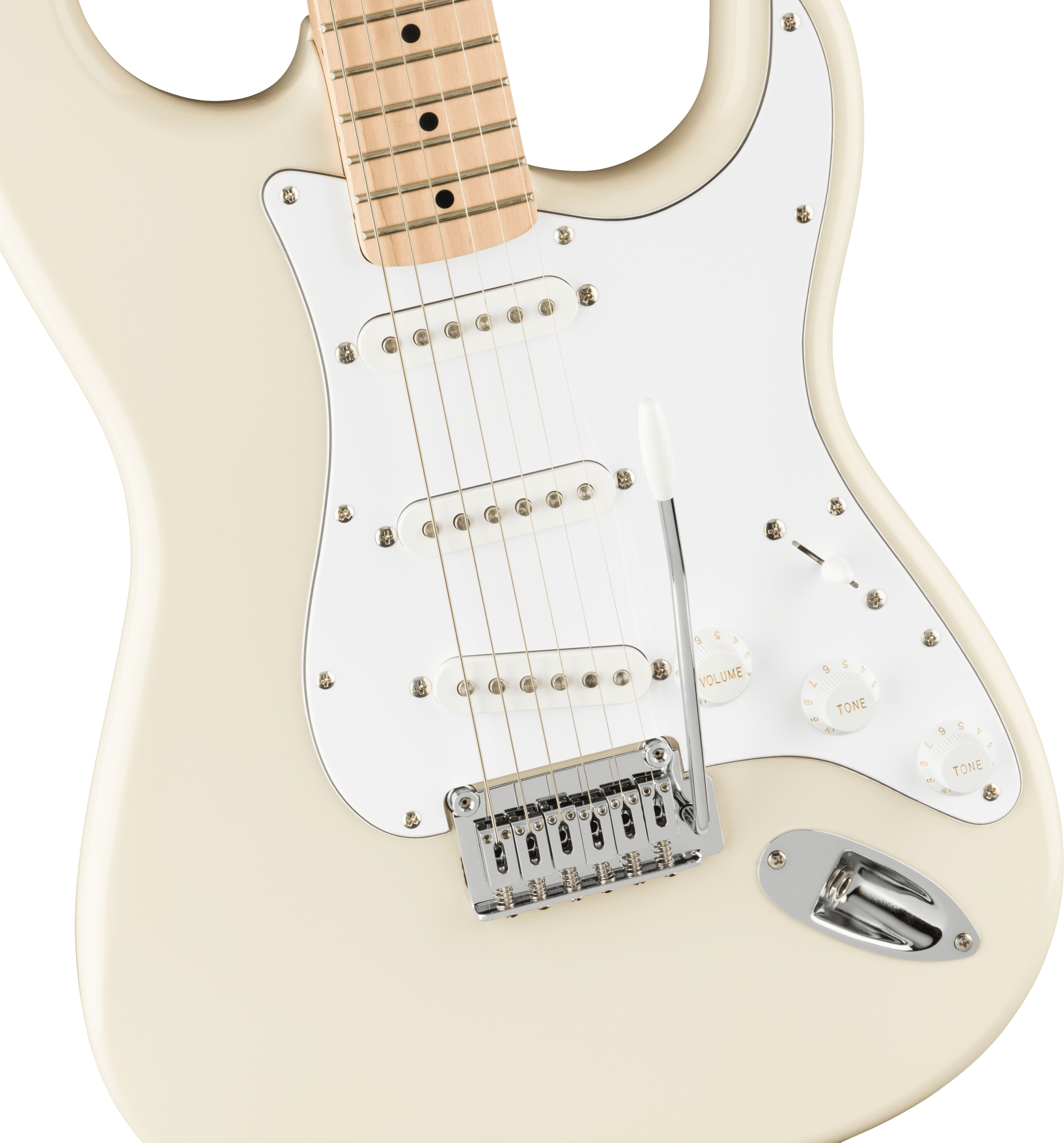 Squier Affinity Series® Stratocaster®, Maple Fingerboard, White Pickguard, Olympic White - Fair Deal Music