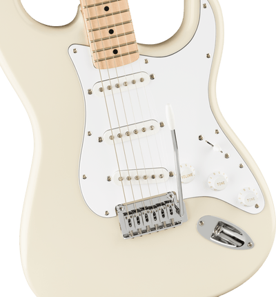 Squier Affinity Series® Stratocaster®, Maple Fingerboard, White Pickguard, Olympic White - Fair Deal Music