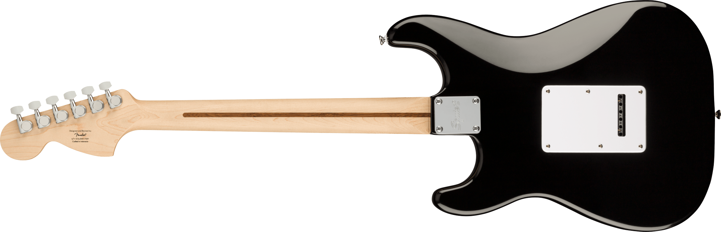 Squier Affinity Series® Stratocaster®, Maple Fingerboard, White Pickguard, Black - Fair Deal Music