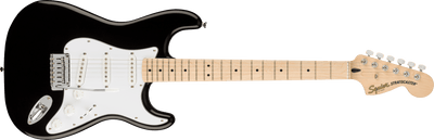 Squier Affinity Series® Stratocaster®, Maple Fingerboard, White Pickguard, Black - Fair Deal Music