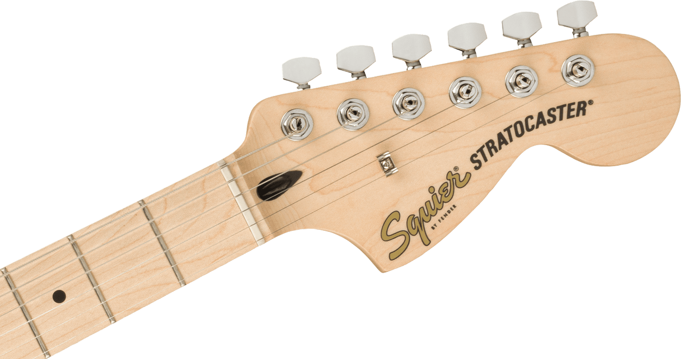 Squier Affinity Series® Stratocaster®, Maple Fingerboard, White Pickguard, Black - Fair Deal Music