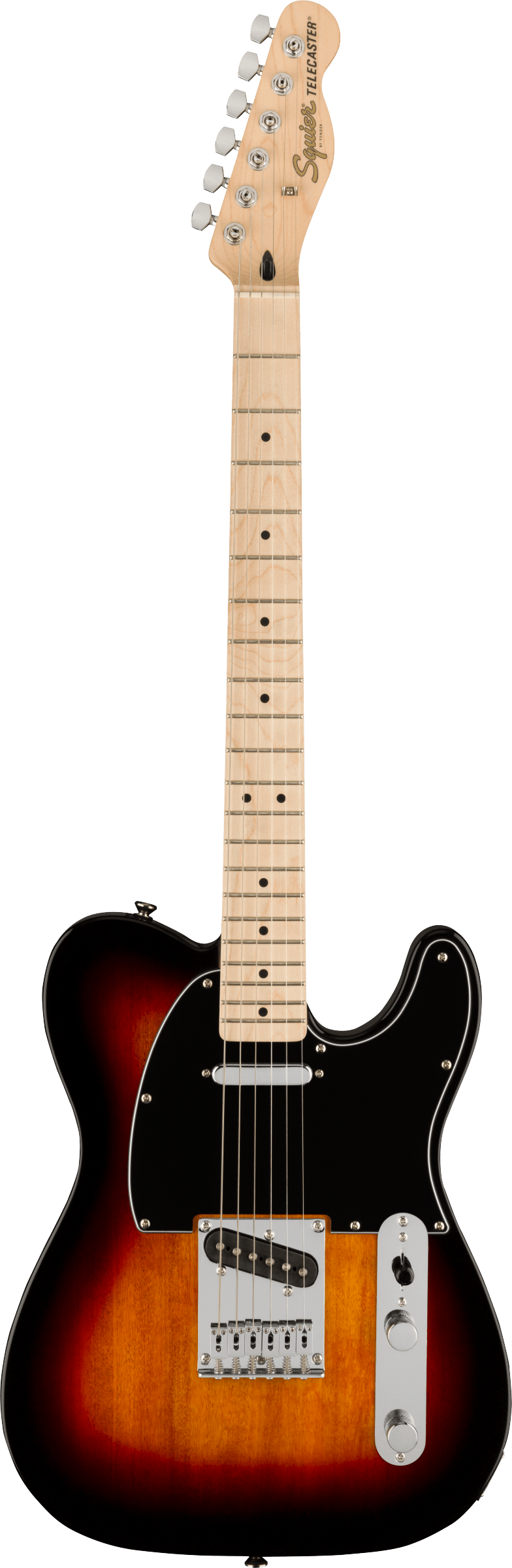 Squier Affinity Series® Telecaster®, Maple Fingerboard, Black Pickguard, 3-Color Sunburst - Fair Deal Music