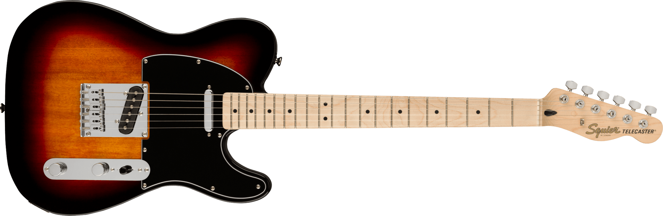 Squier Affinity Series® Telecaster®, Maple Fingerboard, Black Pickguard, 3-Color Sunburst - Fair Deal Music