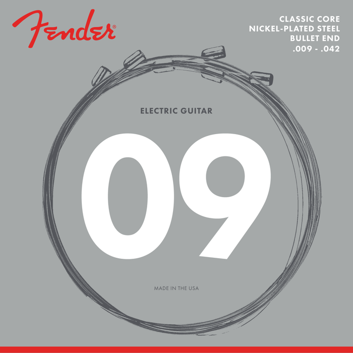 Fender Classic Core Electric-Nickel Steel Guitar Strings 9-42 Bullet - Fair Deal Music
