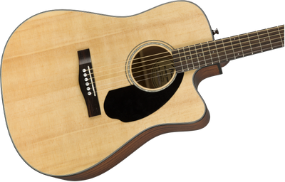 Fender CD-60SCE Dreadnought, Walnut Fingerboard, Natural - Fair Deal Music