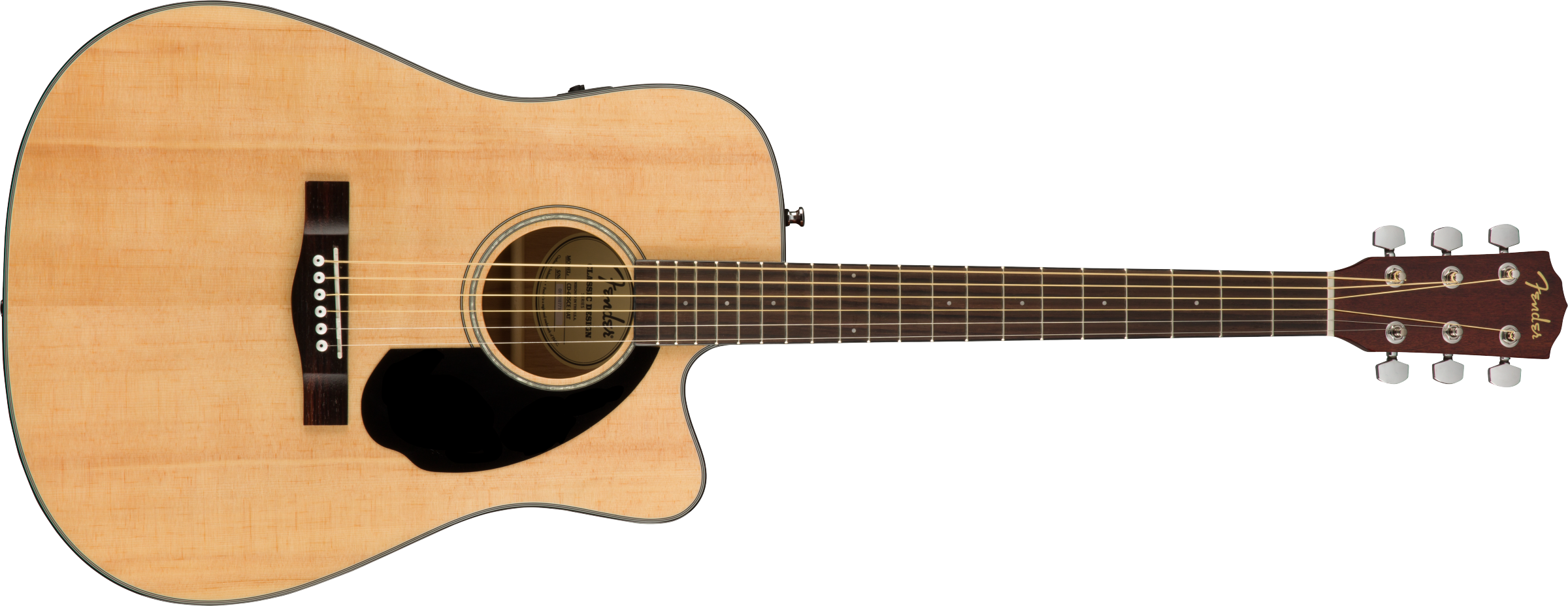 Fender CD-60SCE Dreadnought, Walnut Fingerboard, Natural - Fair Deal Music