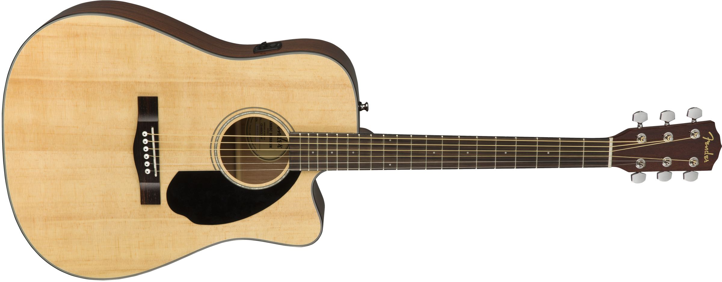 Fender CD-60SCE Dreadnought, Walnut Fingerboard, Natural - Fair Deal Music