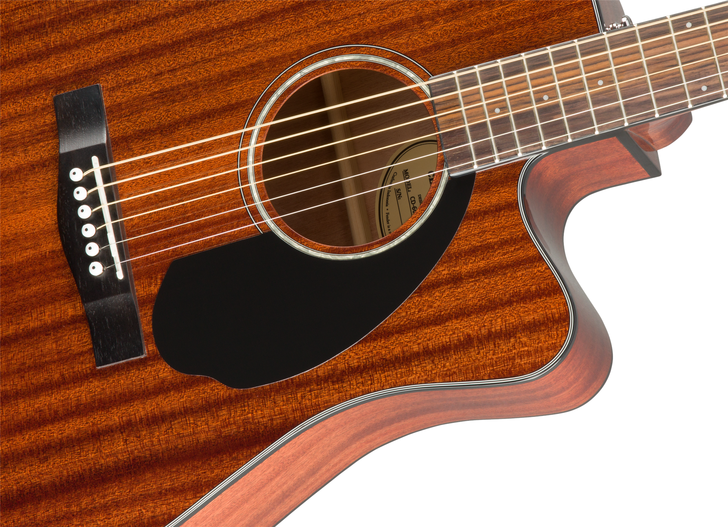 Fender CD-60SCE Dreadnought, Walnut Fingerboard, All-Mahogany - Fair Deal Music
