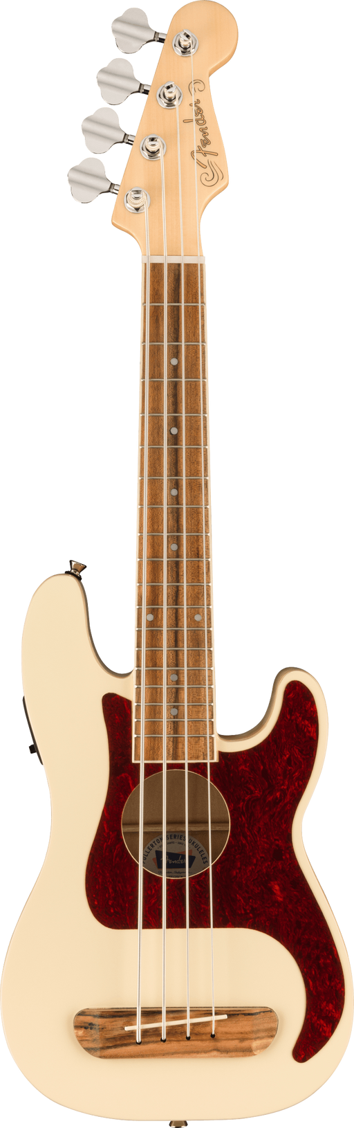 Fender Fullerton Precision Bass Ukulele, Olympic White - Fair Deal Music