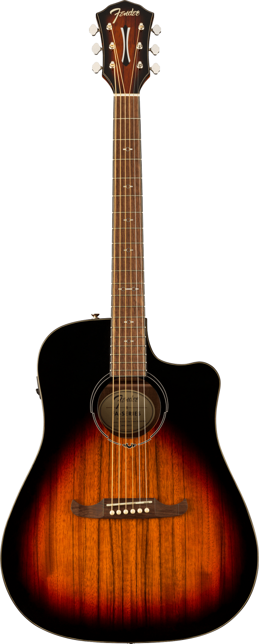 Fender Limited Edition FA-325CE Dreadnought Guitar, Dao Exotic, 3-Colour Sunburst - Fair Deal Music