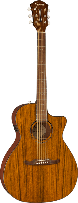 Fender Limited Edition FA-345CE Dreadnought Guitar, Ovangkol Exotic, Natural - Fair Deal Music