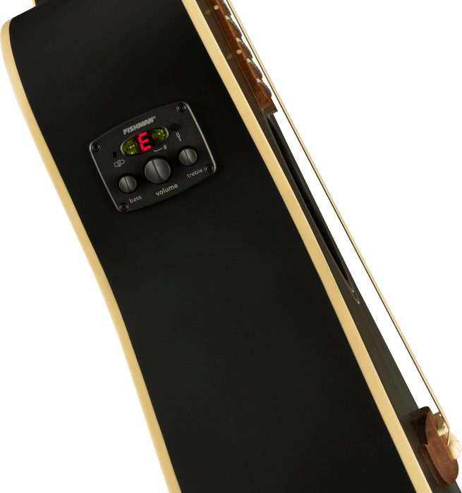 Fender Joe Strummer Campfire, Walnut Fingerboard, Matte Black, Electro-acoustic guitar - Fair Deal Music