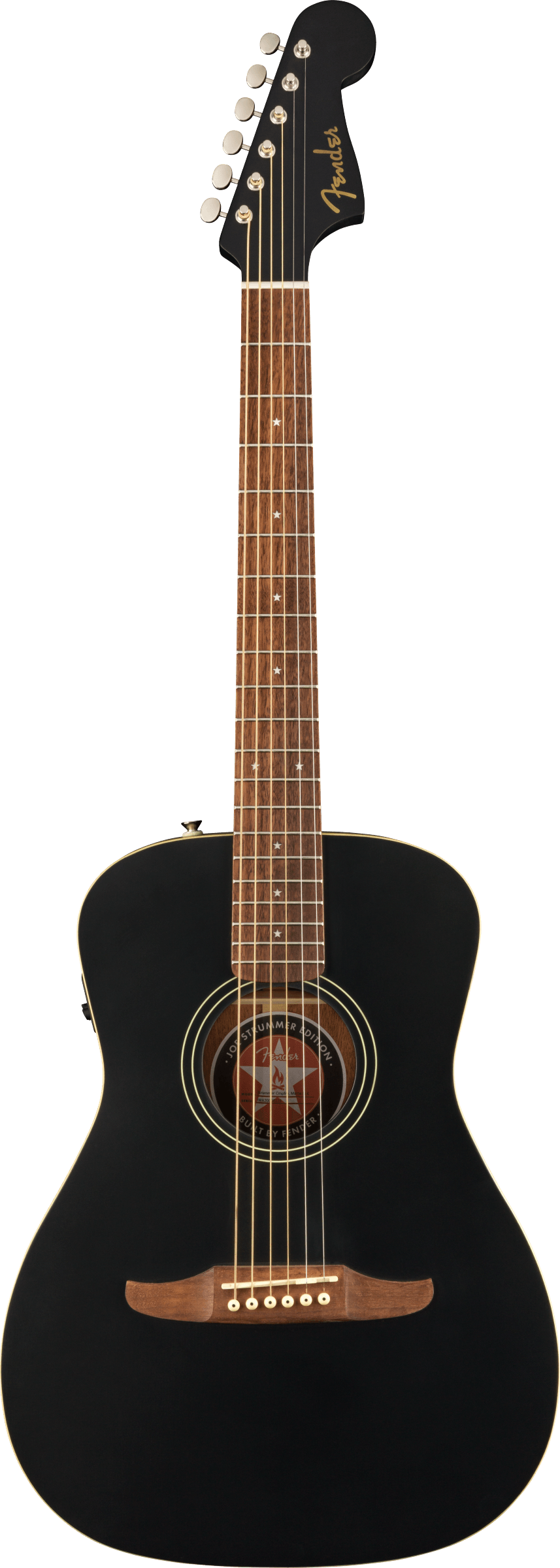 Fender Joe Strummer Campfire, Walnut Fingerboard, Matte Black, Electro-acoustic guitar - Fair Deal Music